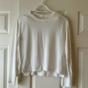 Women's White Long Sleeve Top